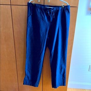 Liz Claiborne Blue Cotton/Linen Pant